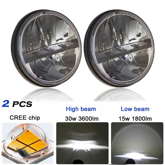Eagle Series ® 7 polegadas Anti Dazzle Luminescência LED LED Farol JG-J004